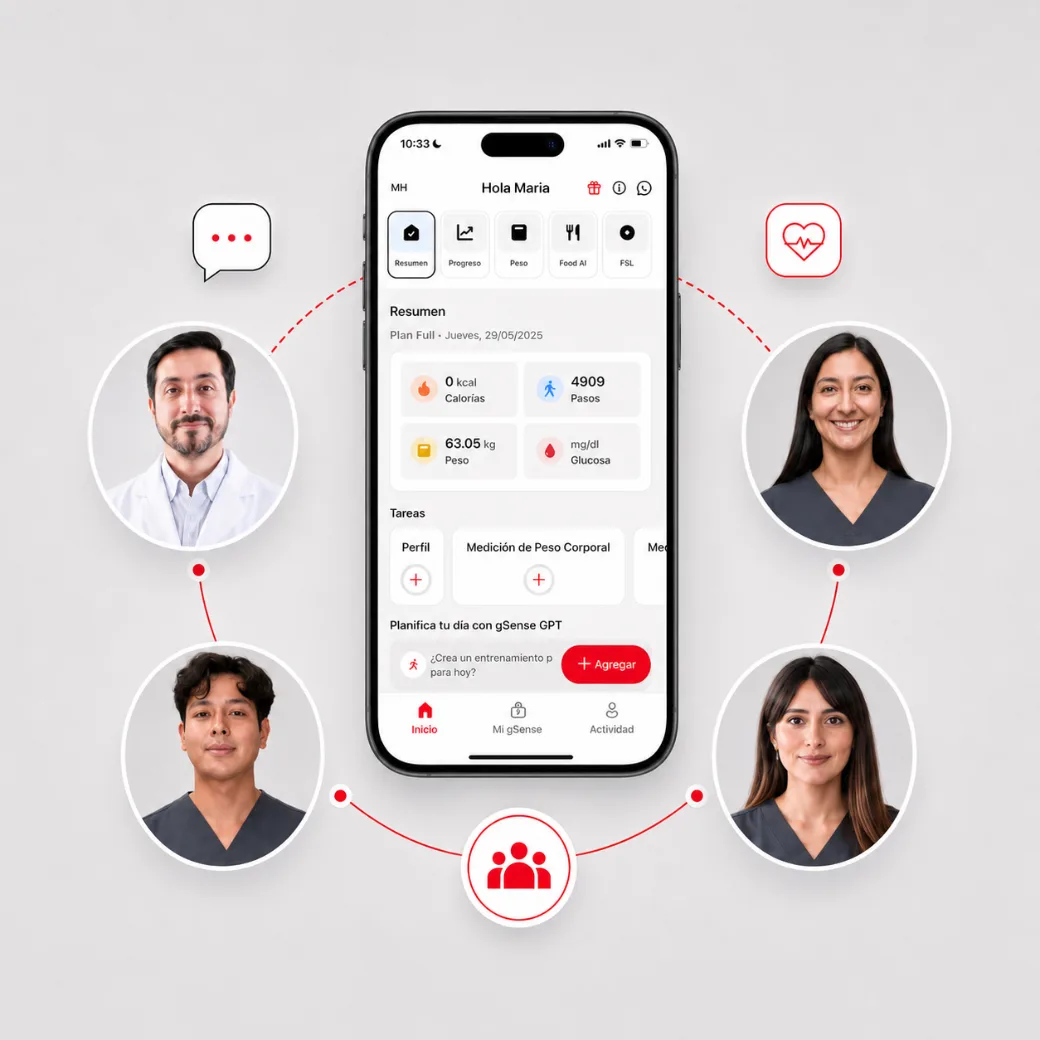 Ecosistema gSense: la app y tu equipo médico conectados