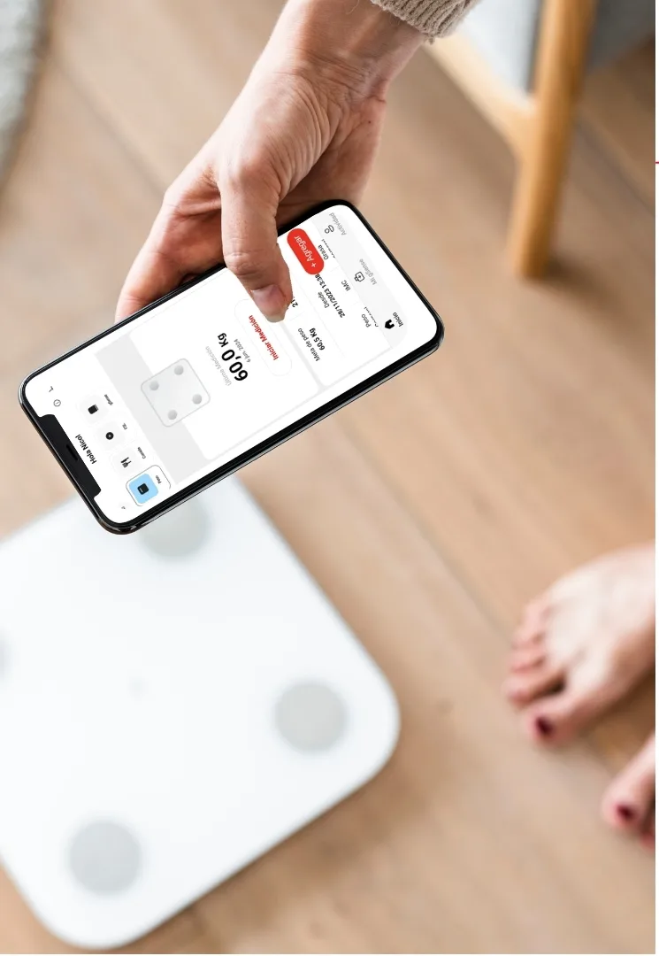Pesa inteligente gSense sincronizada con la app